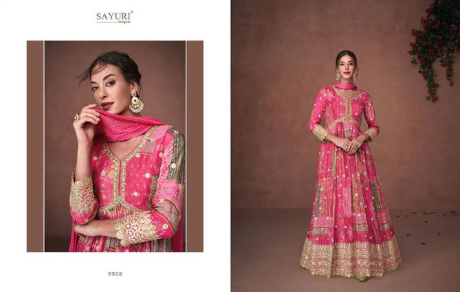 Sayuri Nooriat Organza Silk Anarkali Wedding Salwar Suits Catalog
